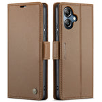 CASEME-cover til Samsung Galaxy A08 5G / A08 4G / A07 4G / A07s 4G / A06 4G / A06 5G, serie 023, RFID-blokerende læder-pungfodral med stativ