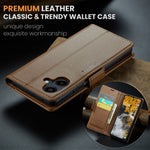 CASEME-cover til Samsung Galaxy A08 5G / A08 4G / A07 4G / A07s 4G / A06 4G / A06 5G, serie 023, RFID-blokerende læder-pungfodral med stativ