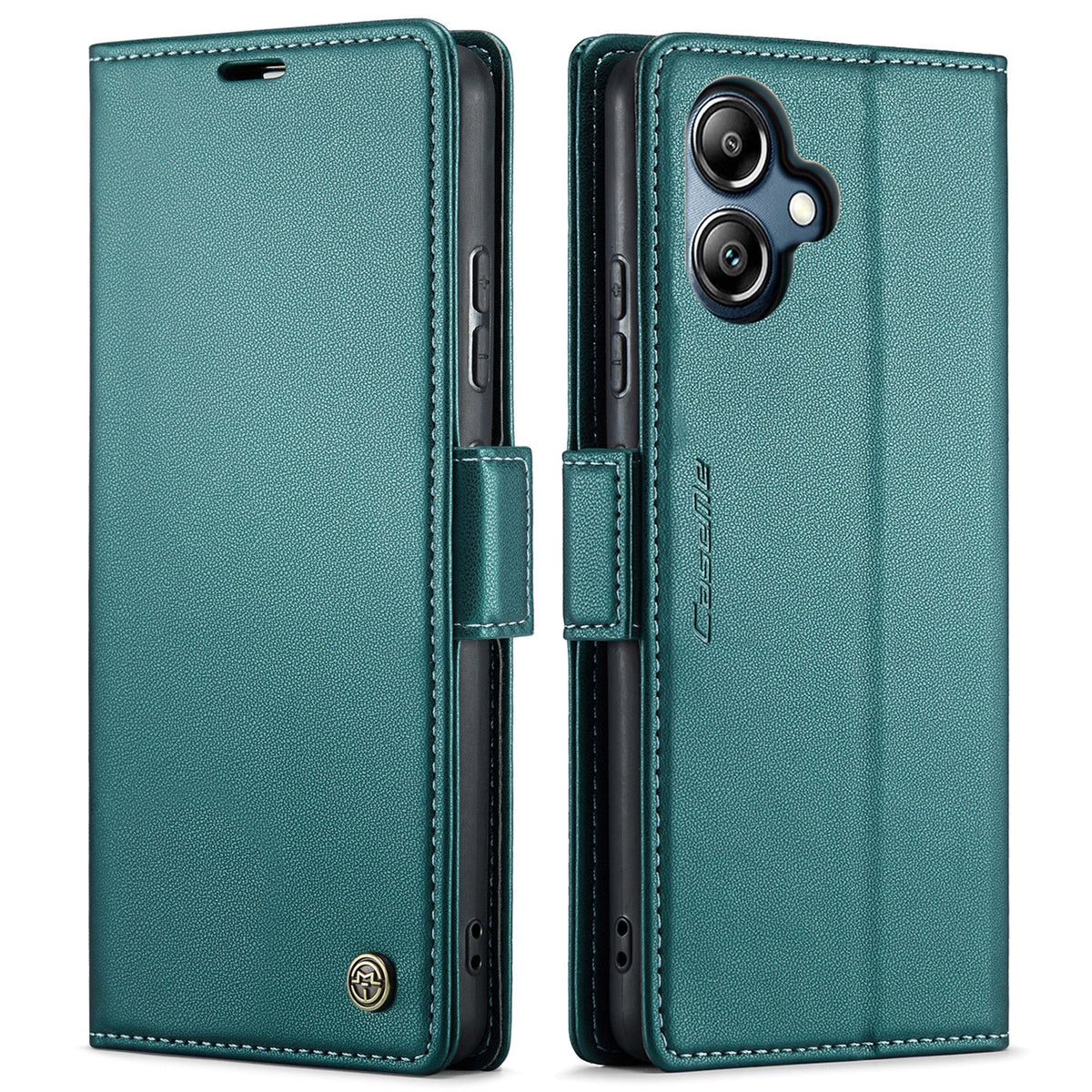 CASEME-cover til Samsung Galaxy A08 5G / A08 4G / A07 4G / A07s 4G / A06 4G / A06 5G, serie 023, RFID-blokerende læder-pungfodral med stativ