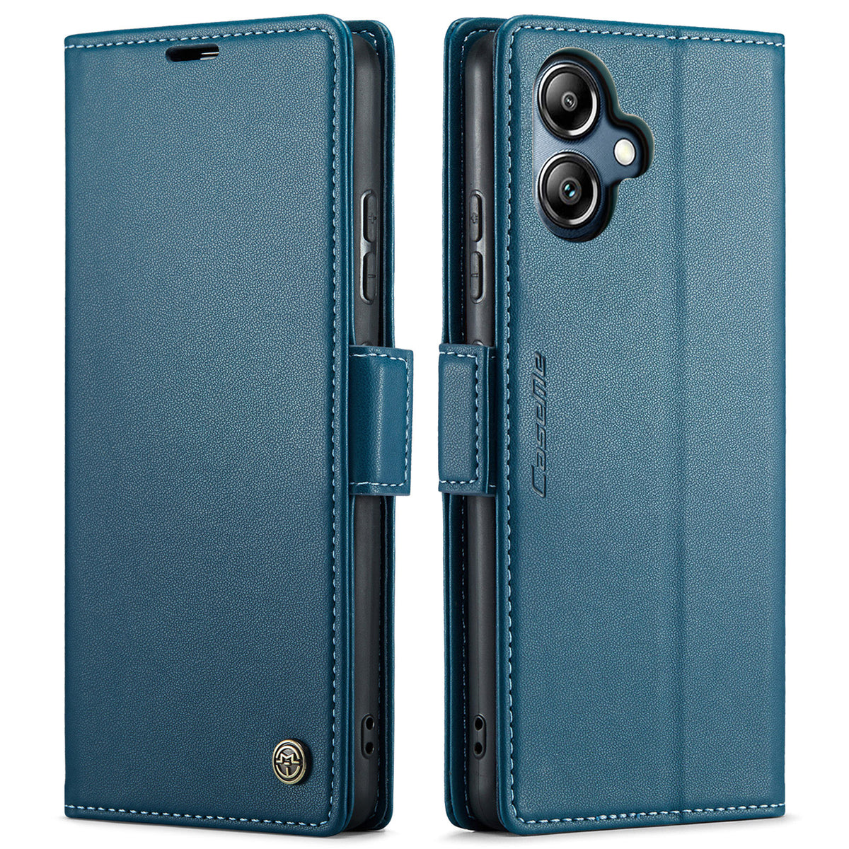 CASEME-cover til Samsung Galaxy A08 5G / A08 4G / A07 4G / A07s 4G / A06 4G / A06 5G, serie 023, RFID-blokerende læder-pungfodral med stativ