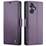 CASEME-cover til Samsung Galaxy A08 5G / A08 4G / A07 4G / A07s 4G / A06 4G / A06 5G, serie 023, RFID-blokerende læder-pungfodral med stativ