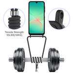 Samsung Galaxy M17 5G / F17 5G / A18 4G / A18 5G / A17 5G / A17 4G-cover med flydende silikone, kortholder på bagsiden og snor