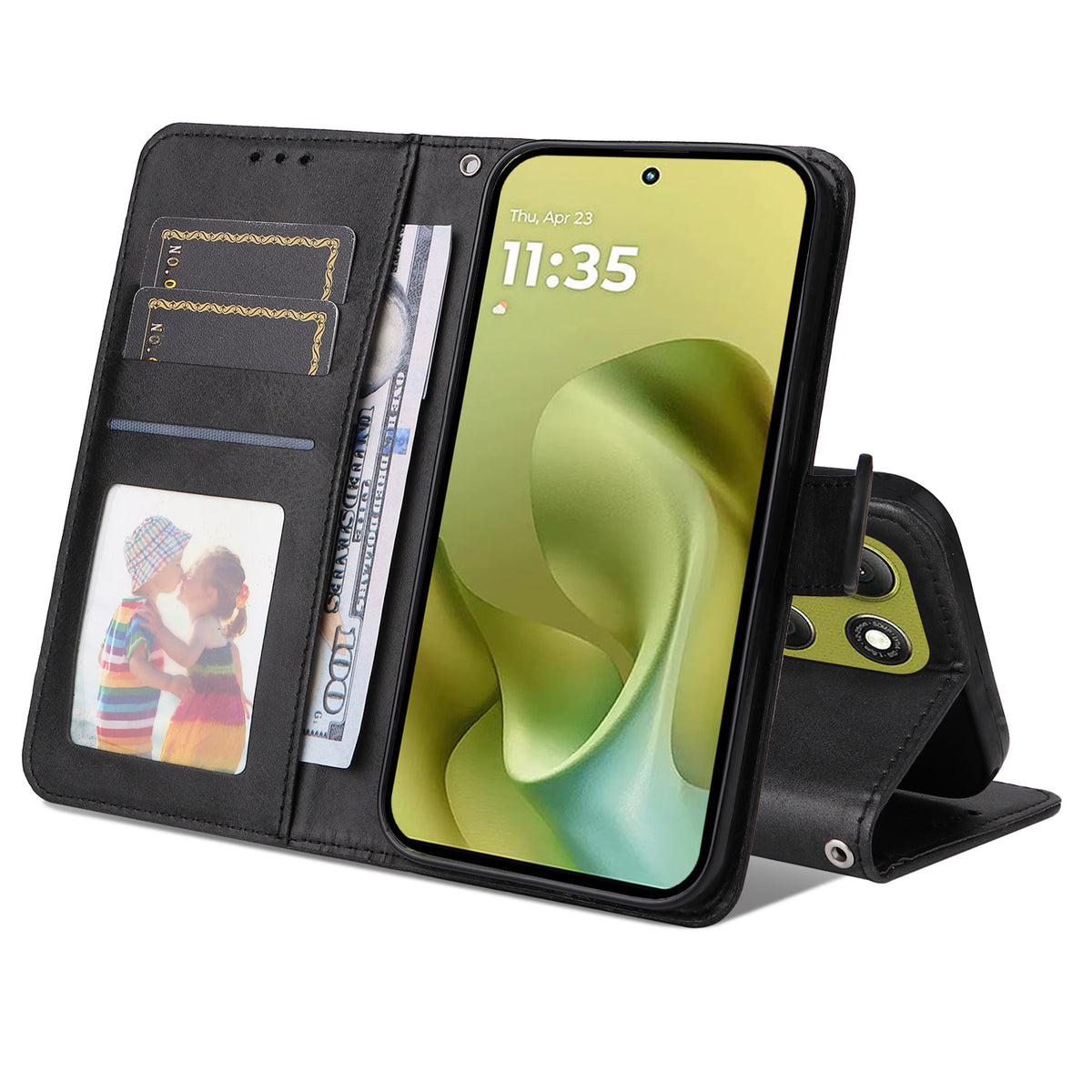 Til Motorola Moto G86 Power 5G / G86 5G Etui Pung PU-læder Folio Flip Telefoncover
