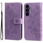 For Samsung Galaxy S25 FE Case Floral Pattern PU Leather Wallet Stand Phone Cover
