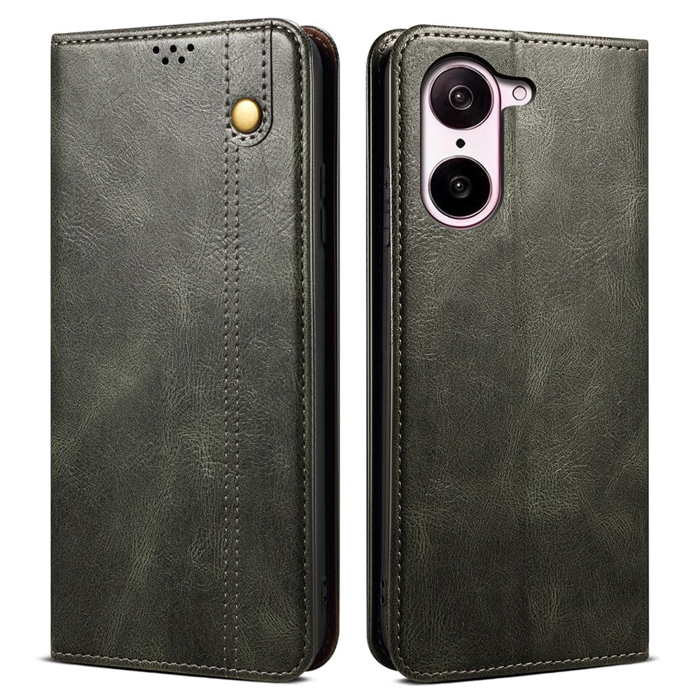 Plånboksfodral för OnePlus Nord CE5 5G / Ace 5 Racing 5G Crazy Horse Texture Waxy Leather Stand Phone Cover