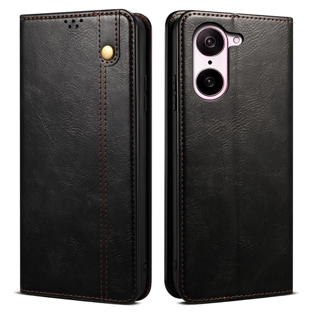 Plånboksfodral för OnePlus Nord CE5 5G / Ace 5 Racing 5G Crazy Horse Texture Waxy Leather Stand Phone Cover