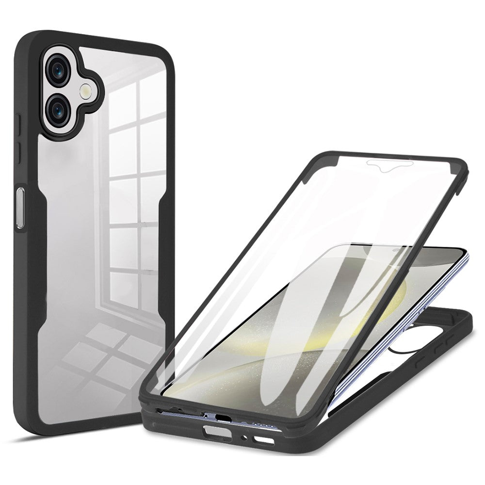 Samsung Galaxy A08 5G / A08 4G / A07 4G / A07s 4G-cover i akryl + gennemsigtigt TPU med PET-skærmfilm