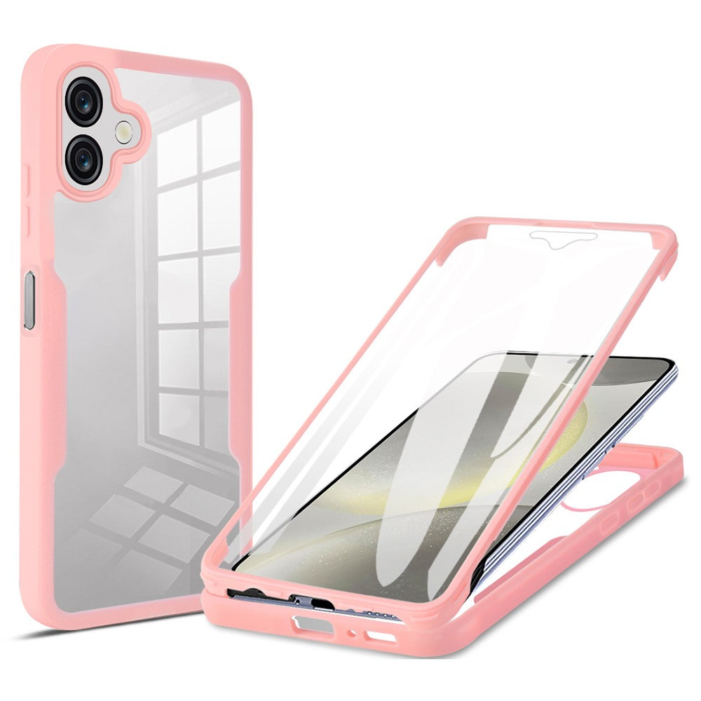 Samsung Galaxy A08 5G / A08 4G / A07 4G / A07s 4G-cover i akryl + gennemsigtigt TPU med PET-skærmfilm