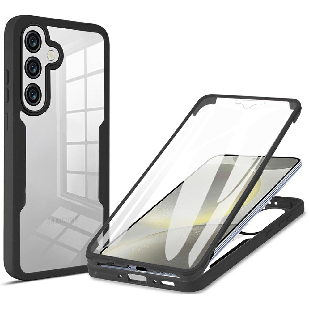 Til Samsung Galaxy M36 5G Cover Akryl + TPU Gennemsigtigt Telefoncover med PET Skærmfilm