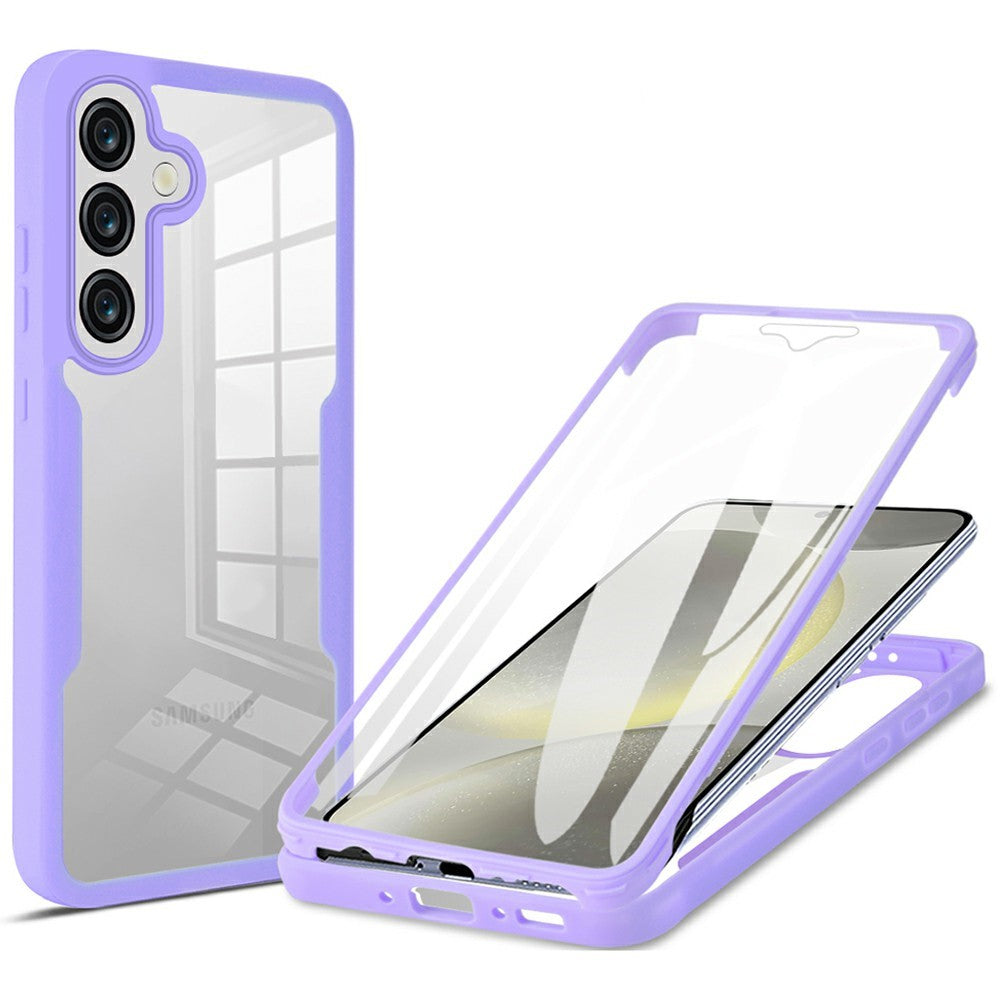 Til Samsung Galaxy M36 5G Cover Akryl + TPU Gennemsigtigt Telefoncover med PET Skærmfilm