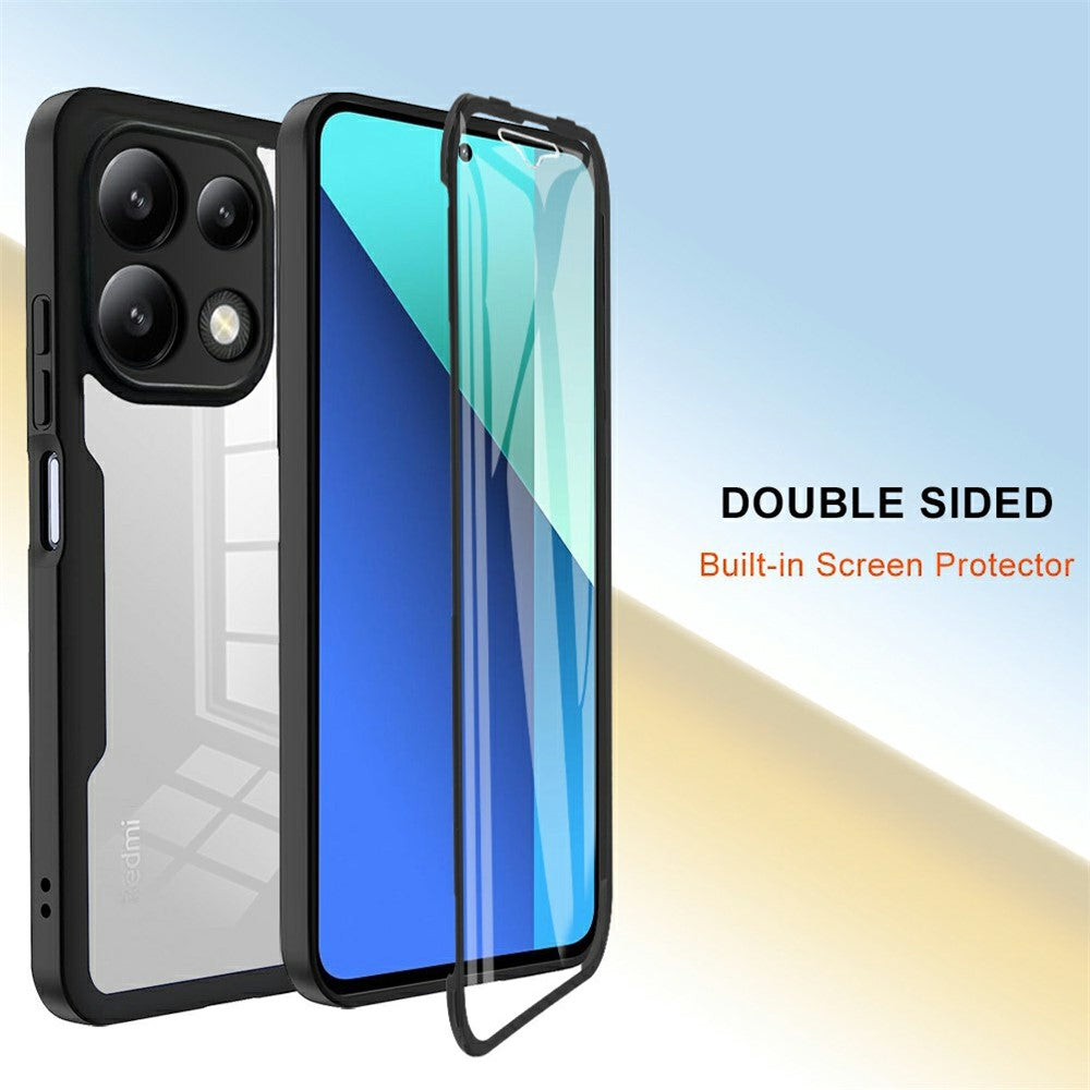 For Xiaomi Redmi Note 13 Pro 4G / Note 14S 4G Case Acrylic + TPU Clear Phone Cover with PET Screen Film