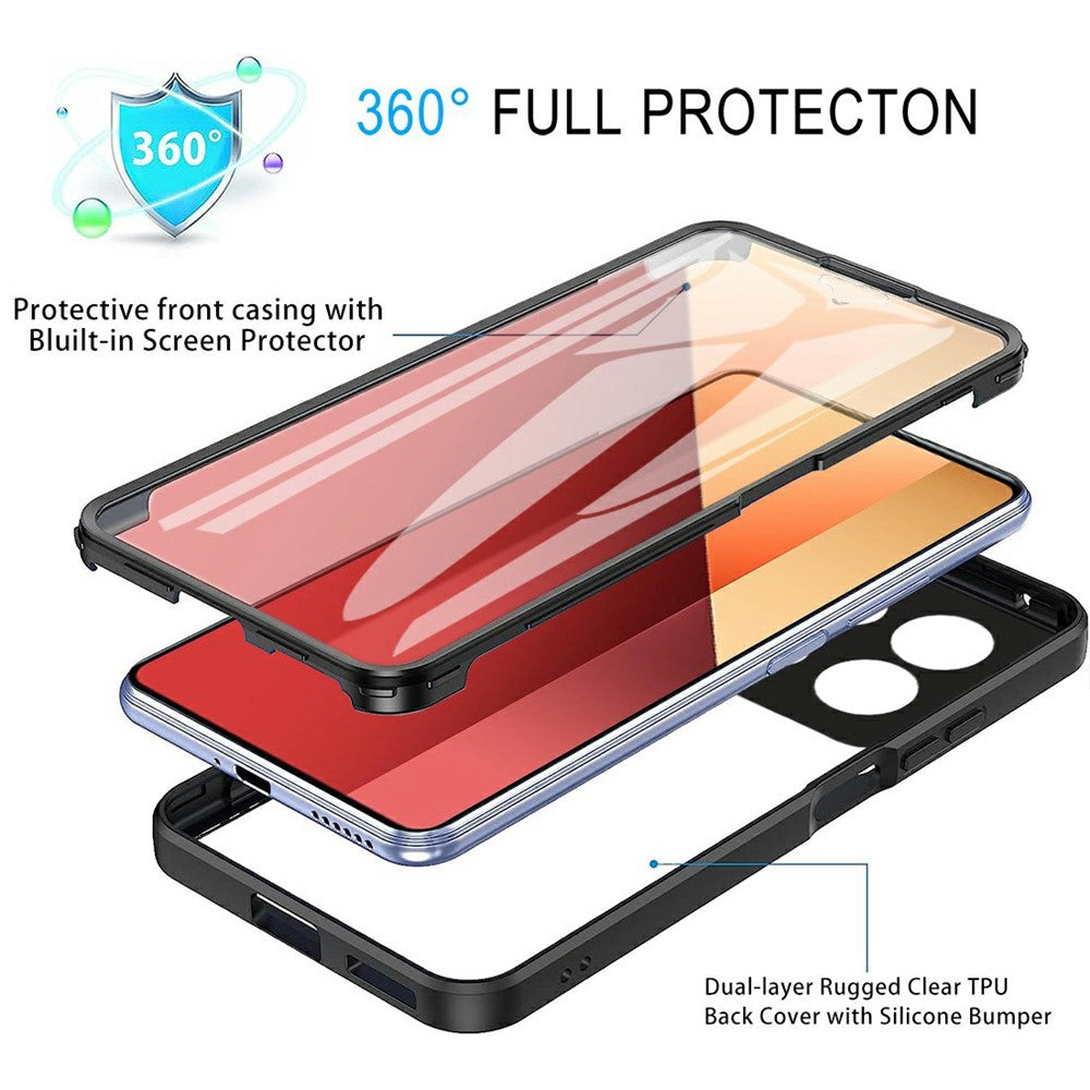 For Xiaomi Redmi Note 13 Pro 4G / Note 14S 4G Case Acrylic + TPU Clear Phone Cover with PET Screen Film