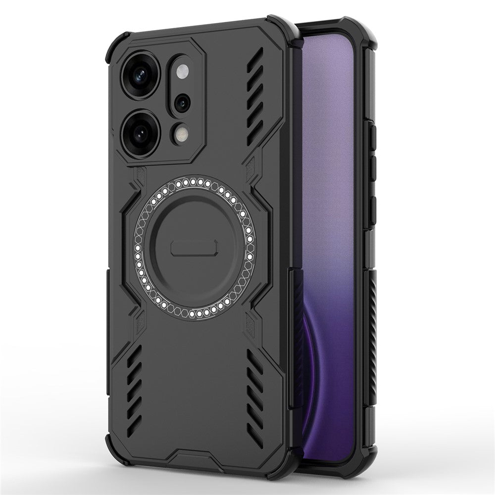 Oppo Reno14 Pro 5G (Global) Magnetiskt Skal Butterfly Armor Hollow Värmeavledande PC + TPU mobilskal