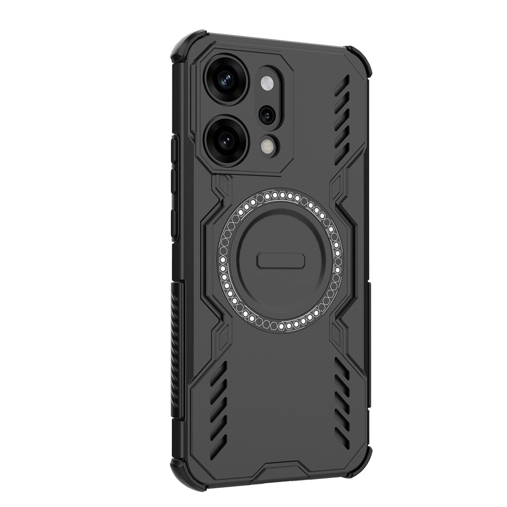 Oppo Reno14 Pro 5G (Global) Magnetiskt Skal Butterfly Armor Hollow Värmeavledande PC + TPU mobilskal