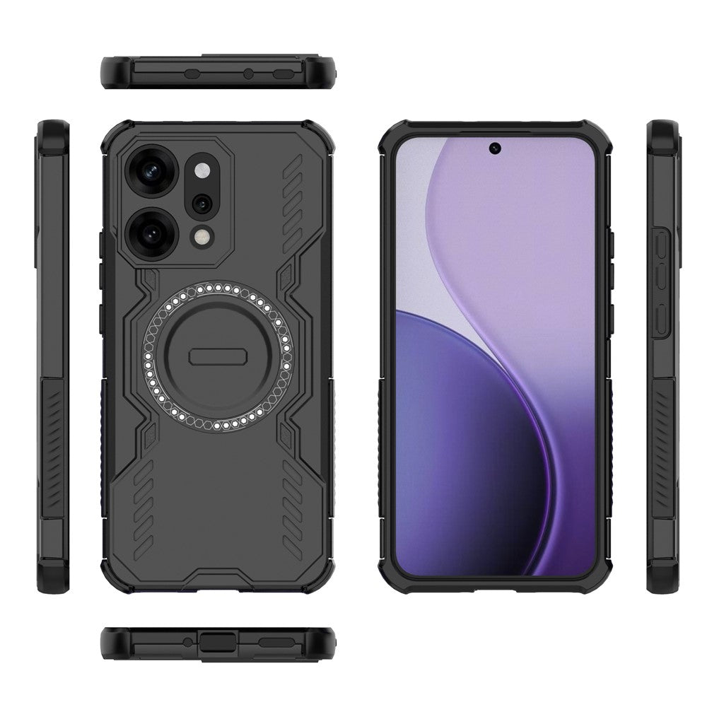 Oppo Reno14 Pro 5G (Global) Magnetiskt Skal Butterfly Armor Hollow Värmeavledande PC + TPU mobilskal