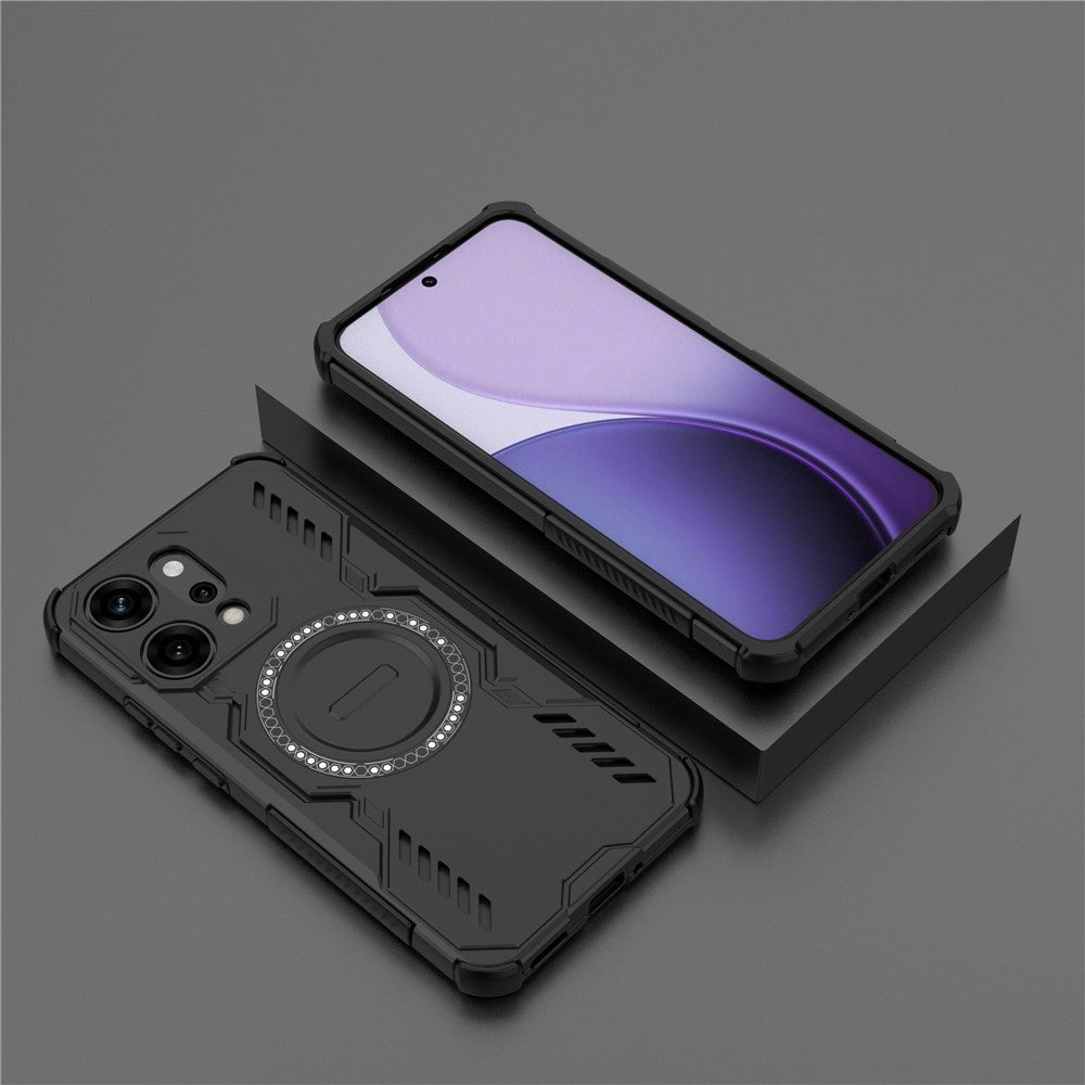 Oppo Reno14 Pro 5G (Global) Magnetiskt Skal Butterfly Armor Hollow Värmeavledande PC + TPU mobilskal