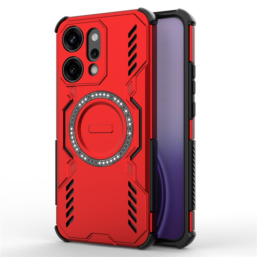 Oppo Reno14 Pro 5G (Global) Magnetiskt Skal Butterfly Armor Hollow Värmeavledande PC + TPU mobilskal