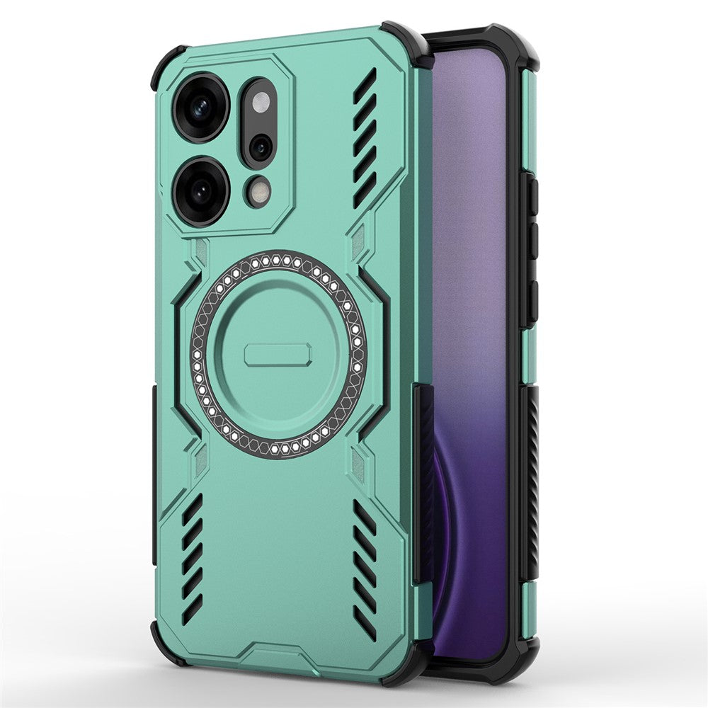 Oppo Reno14 Pro 5G (Global) Magnetiskt Skal Butterfly Armor Hollow Värmeavledande PC + TPU mobilskal