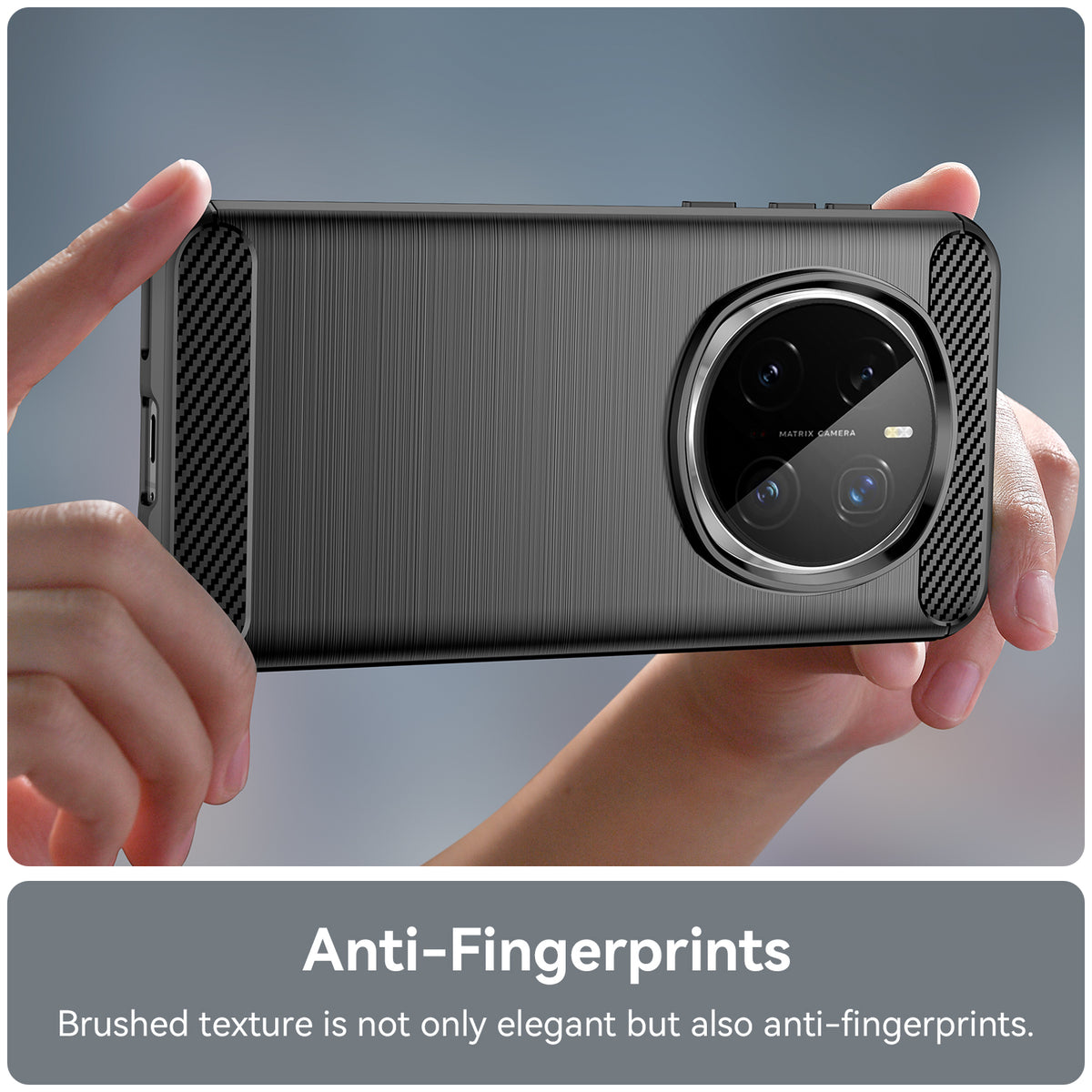 WANLONFENG For Honor Magic7 Pro 5G Case with Screen Film  LS Series Big Lens Hole Brushed Texture TPU Phone Cover