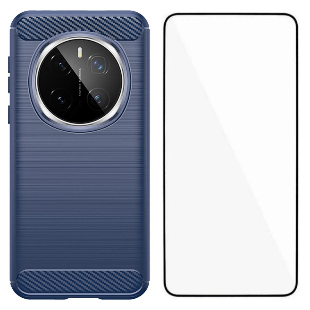 WANLONFENG For Honor Magic7 Pro 5G Case with Screen Film  LS Series Big Lens Hole Brushed Texture TPU Phone Cover