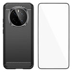 WANLONFENG For Honor Magic7 5G Case with Screen Film  LS Series Big Lens Hole Brushed Texture TPU Phone Cover