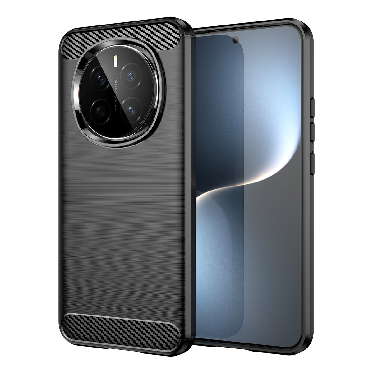 WANLONFENG For Honor Magic7 5G Case with Screen Film  LS Series Big Lens Hole Brushed Texture TPU Phone Cover