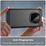 WANLONFENG For Honor Magic7 5G Case with Screen Film  LS Series Big Lens Hole Brushed Texture TPU Phone Cover