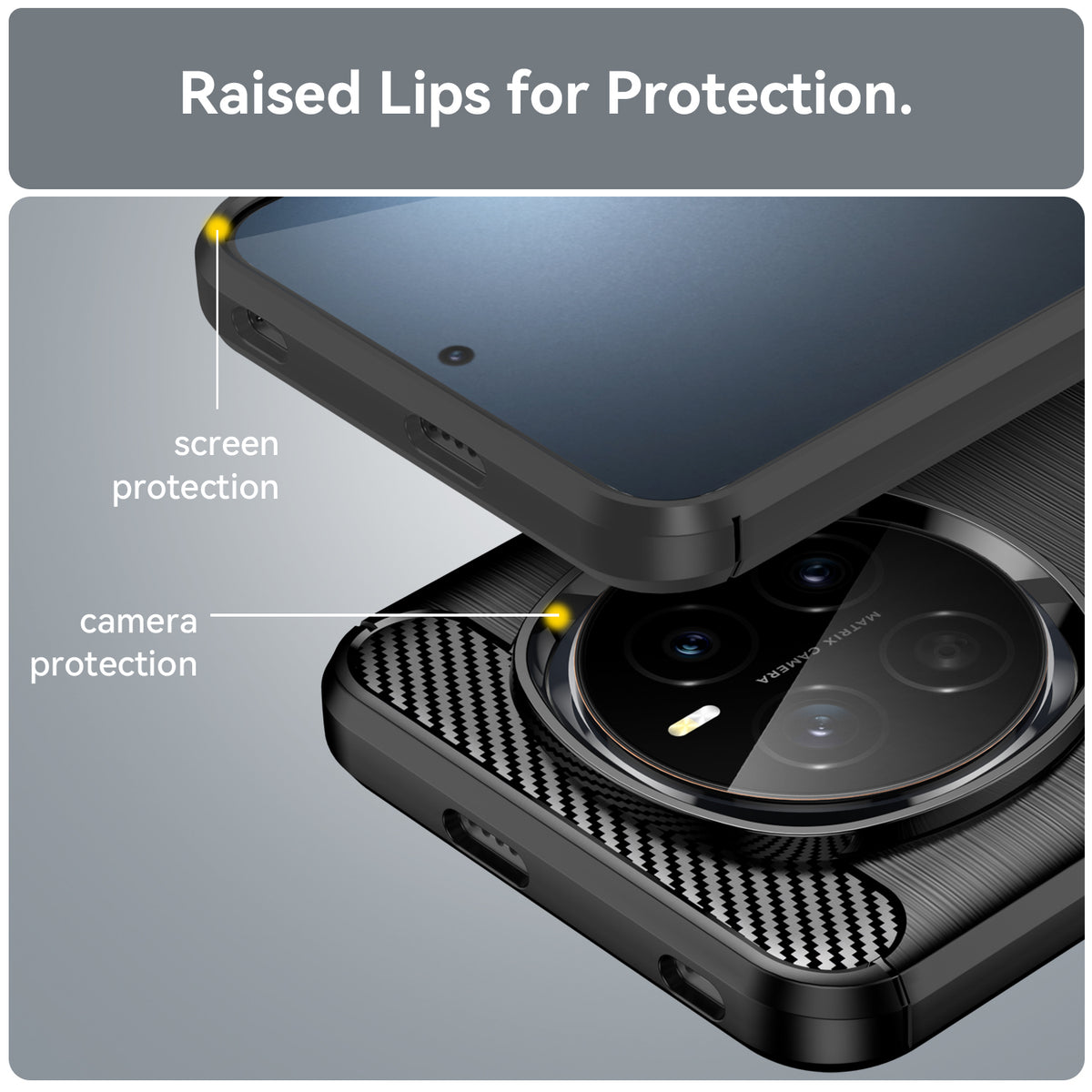 WANLONFENG For Honor Magic7 5G Case with Screen Film  LS Series Big Lens Hole Brushed Texture TPU Phone Cover