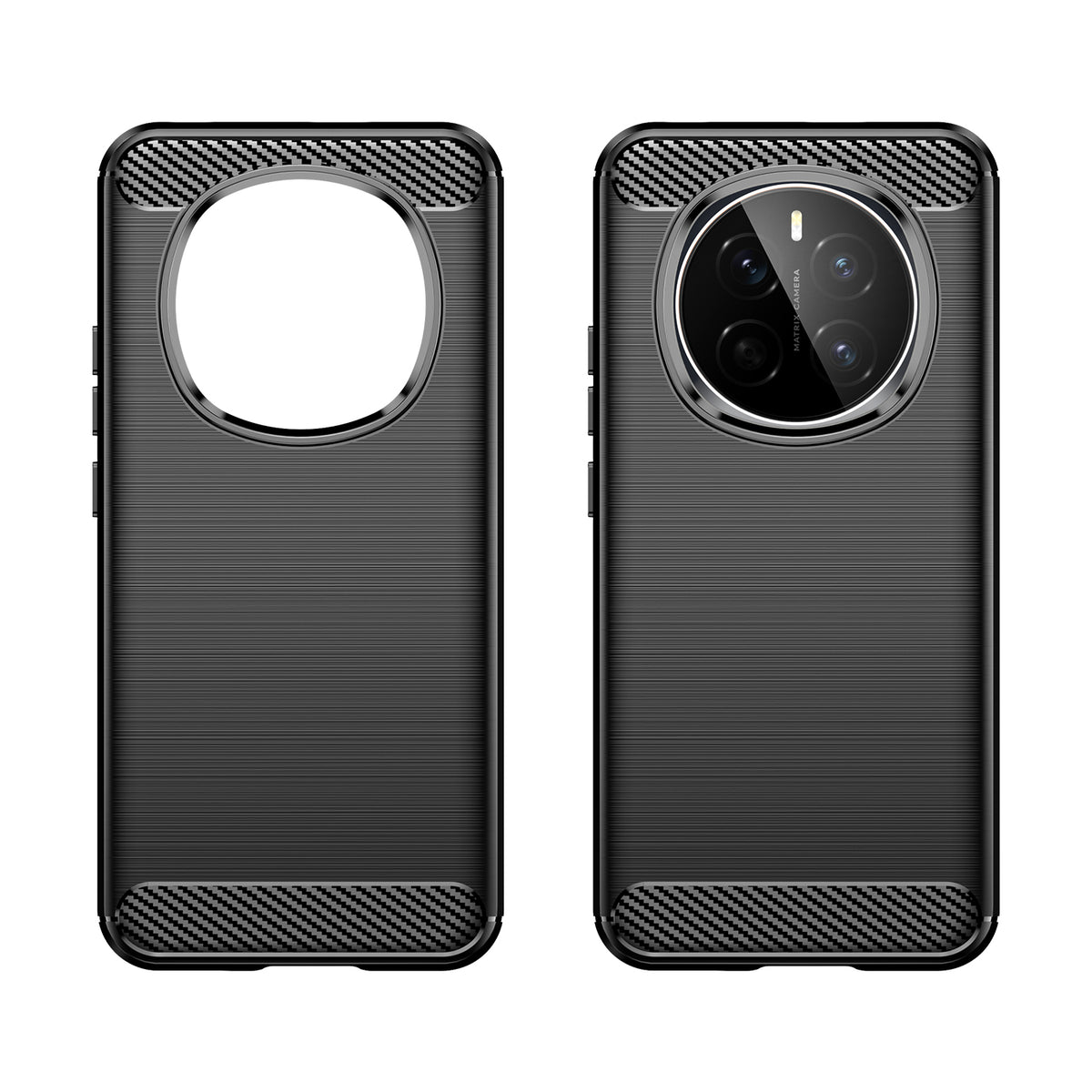WANLONFENG For Honor Magic7 5G Case with Screen Film  LS Series Big Lens Hole Brushed Texture TPU Phone Cover