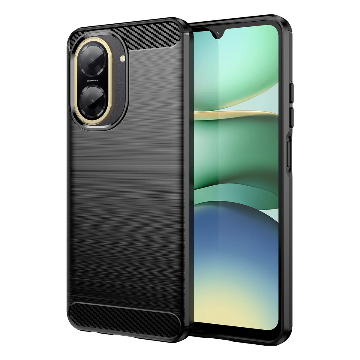 WANLONFENG For Xiaomi Redmi A5 NFC (EU) (173.45mm) Case with Screen Film  LS Series Big Lens Hole Brushed Texture TPU Phone Cover