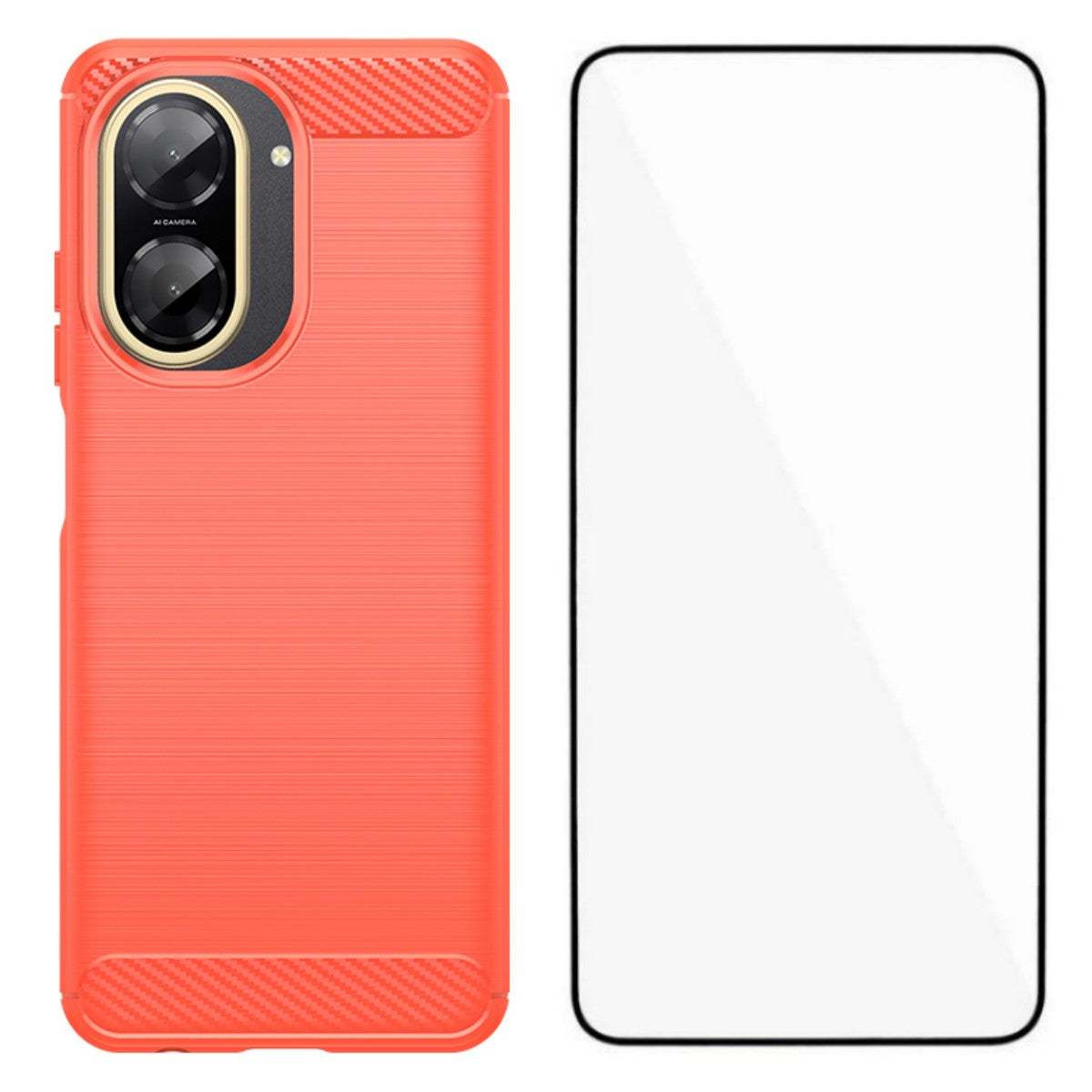 WANLONFENG For Xiaomi Redmi A5 NFC (EU) (173.45mm) Case with Screen Film  LS Series Big Lens Hole Brushed Texture TPU Phone Cover