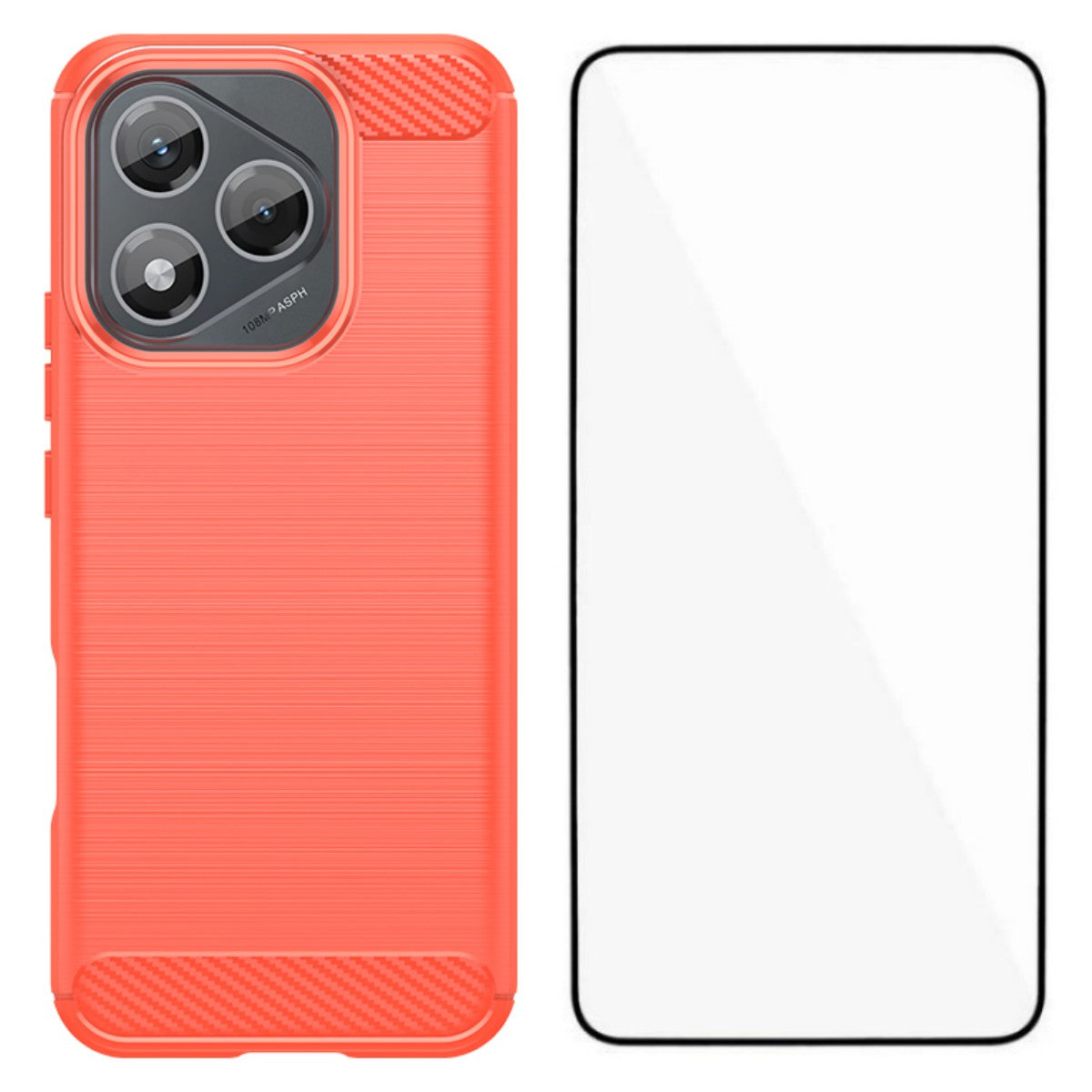 WANLONFENG For Honor 400 Lite 5G Case with Screen Film LS Series Big Lens Hole Brushed Texture TPU Phone Cover