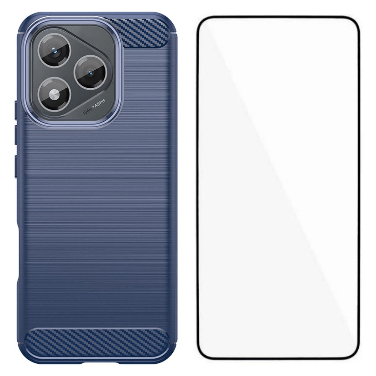 WANLONFENG For Honor 400 Lite 5G Case with Screen Film LS Series Big Lens Hole Brushed Texture TPU Phone Cover