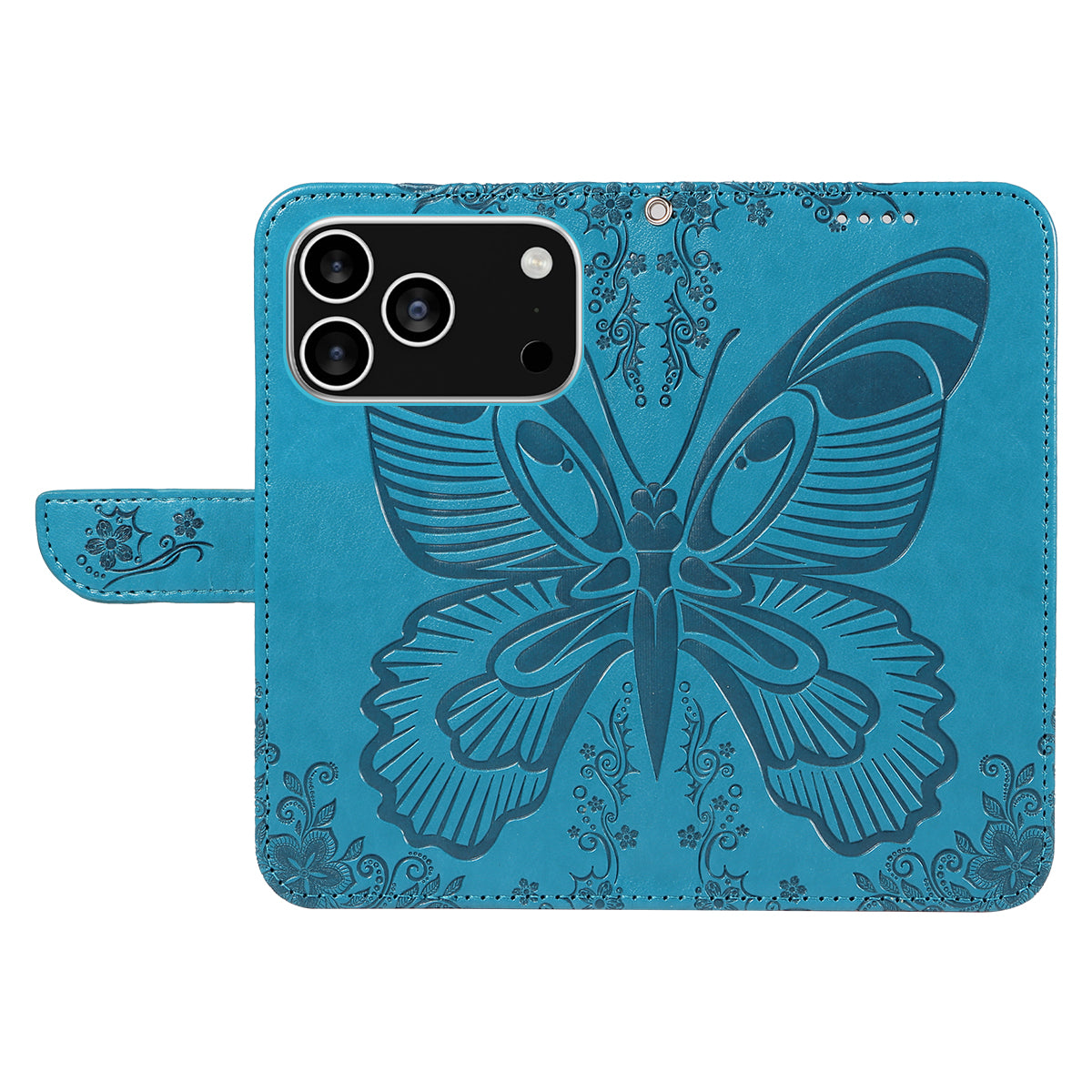 For iPhone 18 Pro / 17 Pro Case Butterfly Pattern PU Leather Folio Flip Phone Cover