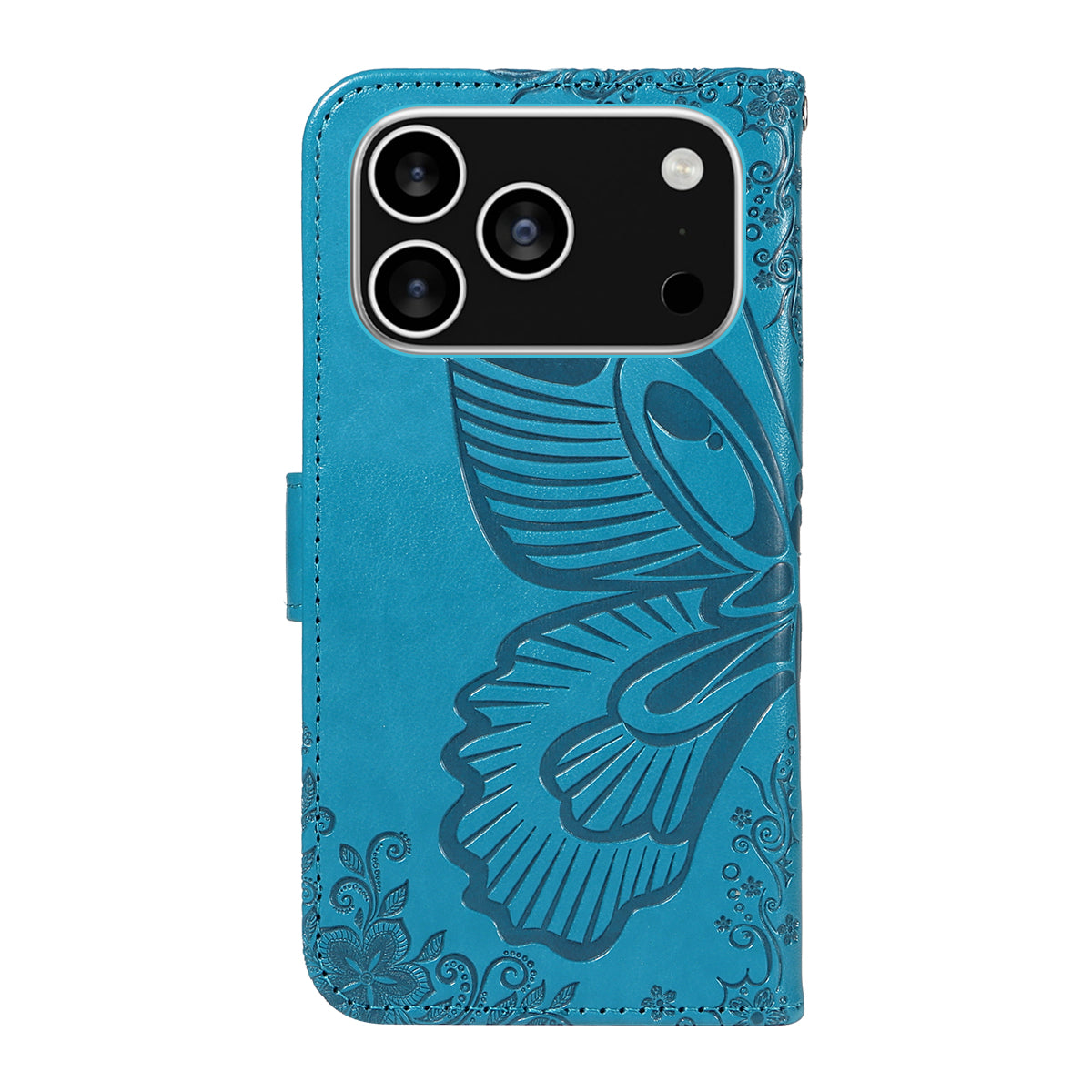 For iPhone 18 Pro / 17 Pro Case Butterfly Pattern PU Leather Folio Flip Phone Cover