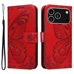 For iPhone 18 Pro / 17 Pro Case Butterfly Pattern PU Leather Folio Flip Phone Cover