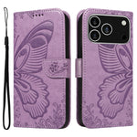 For iPhone 18 Pro / 17 Pro Case Butterfly Pattern PU Leather Folio Flip Phone Cover