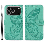 For iPhone 18 Pro / 17 Pro Case Butterfly Pattern PU Leather Folio Flip Phone Cover