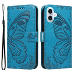 For iPhone 17 Case Butterfly Pattern PU Leather Folio Flip Phone Cover