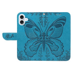 For iPhone 17 Case Butterfly Pattern PU Leather Folio Flip Phone Cover