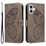 For iPhone 17 Case Butterfly Pattern PU Leather Folio Flip Phone Cover