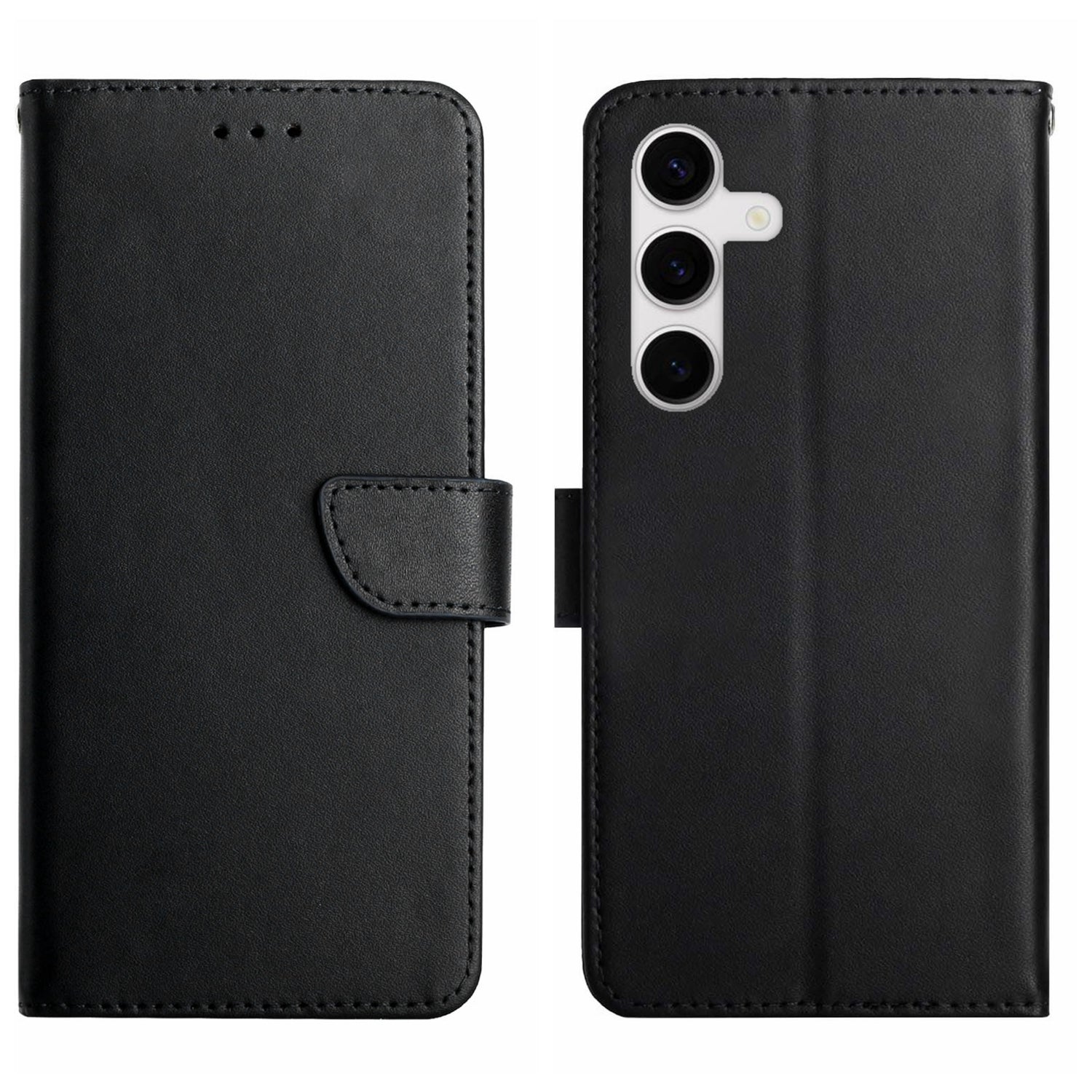 For Samsung Galaxy S25 FE Case Genuine Cow Leather Phone Cover Nappa Texture