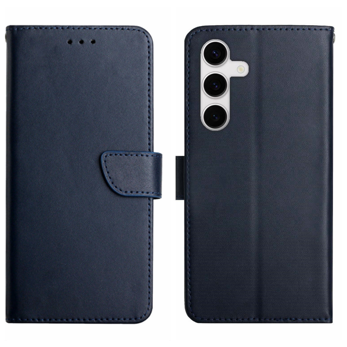 For Samsung Galaxy S25 FE Case Genuine Cow Leather Phone Cover Nappa Texture