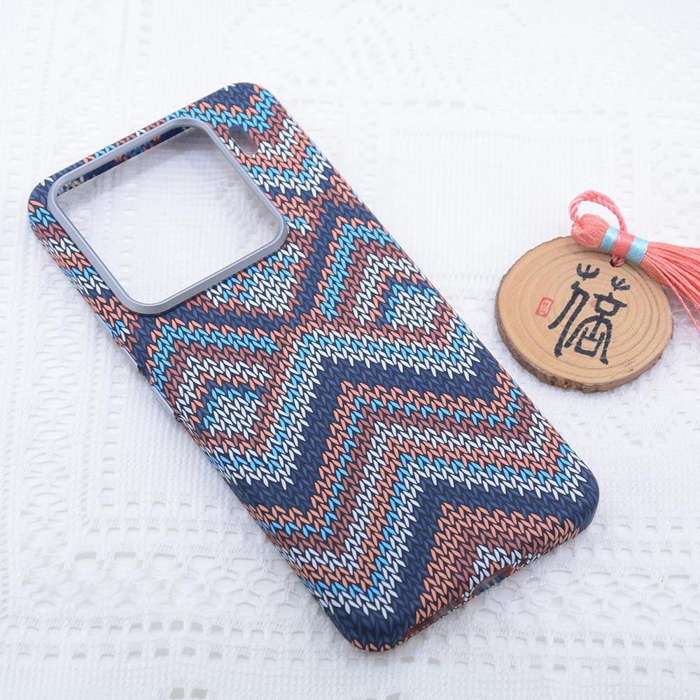 Magnetiskt skal för Xiaomi 15 Pro, kolfibertextur, vattenöverföring, PC-mobilskal