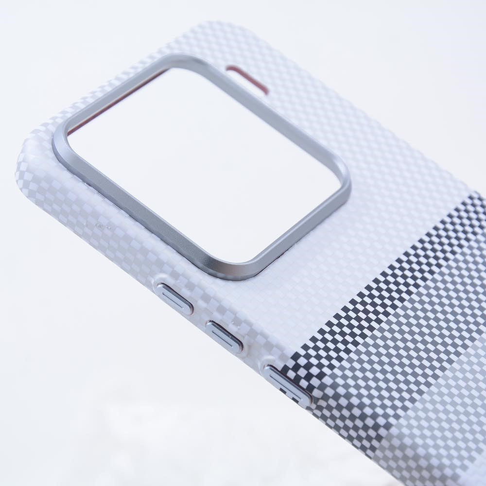 Magnetiskt skal för Xiaomi 15 Pro, kolfibertextur, vattenöverföring, PC-mobilskal