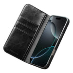 QIALINO For iPhone Air Case Wallet Stand Genuine Cow Leather Phone Cover