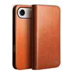 QIALINO For iPhone Air Case Wallet Stand Genuine Cow Leather Phone Cover