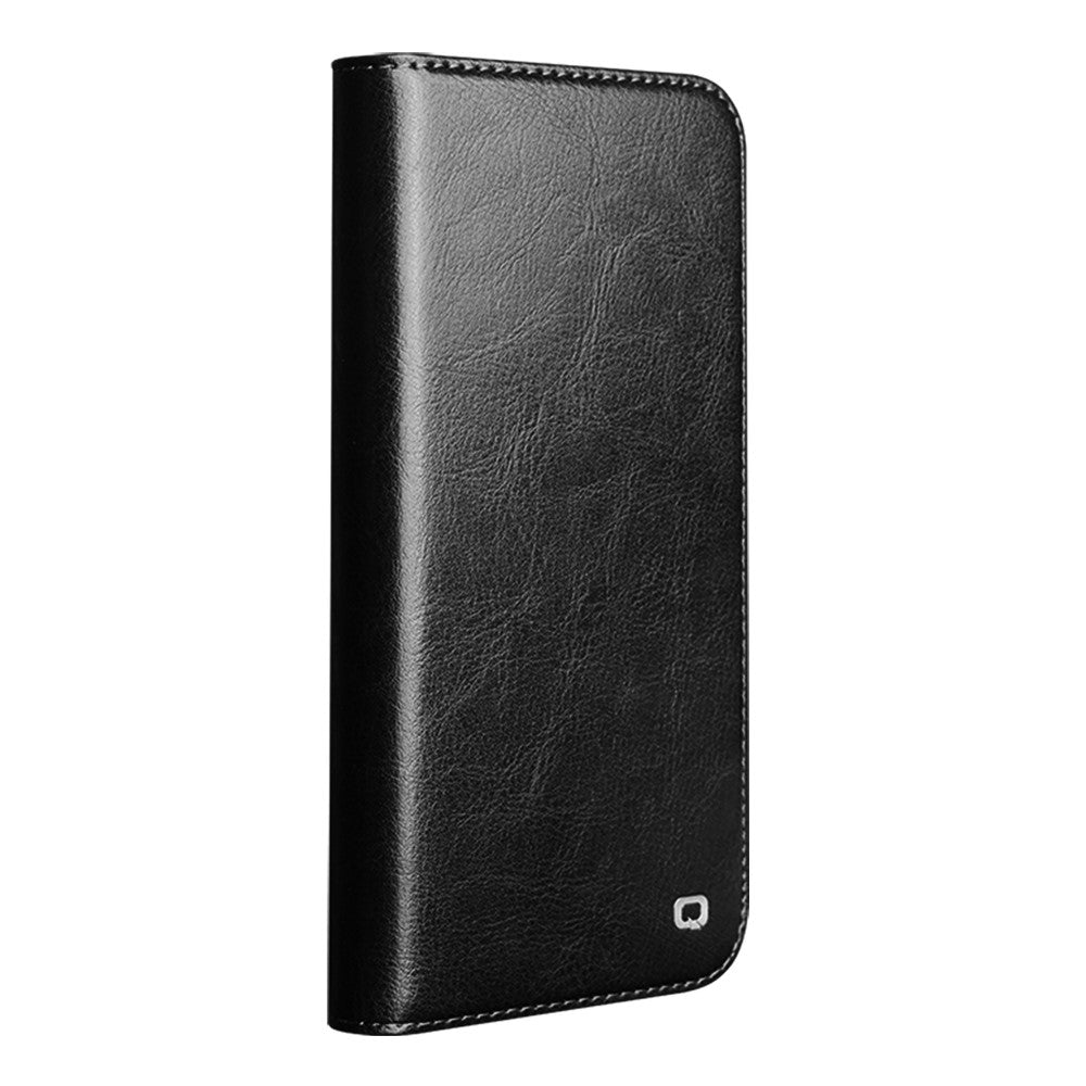 QIALINO For iPhone 17 Case Wallet Stand Genuine Cow Leather Phone Cover