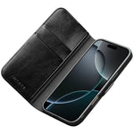 QIALINO For iPhone Air Case with Card Holder Genuine Cow Leather Stand Phone Cover