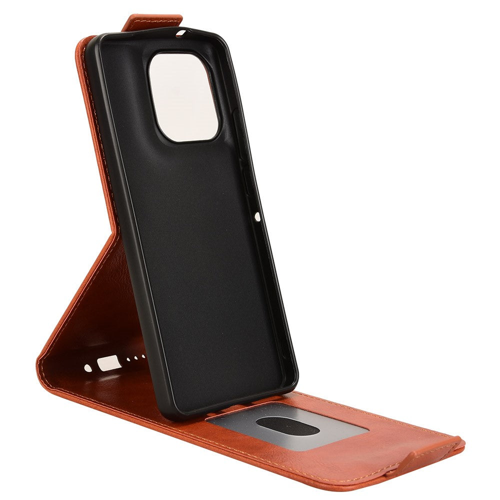 Motorola Moto G86 Power 5G-cover med stativ, magnetisk spænde, lodret flipcover i læder med kortholder